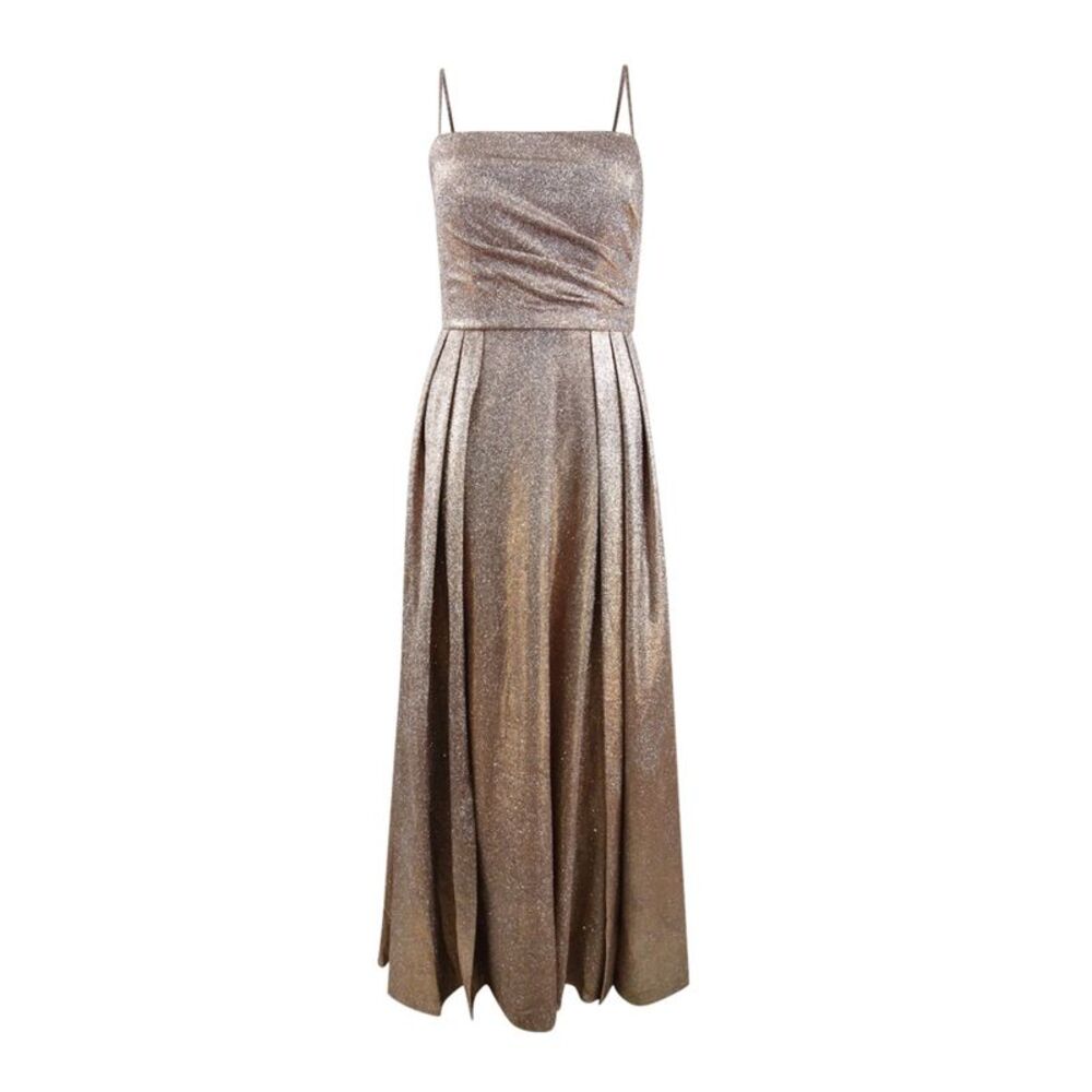 Morgan & Co. Juniors' Pleated Glitter Gown - Rose Gold
